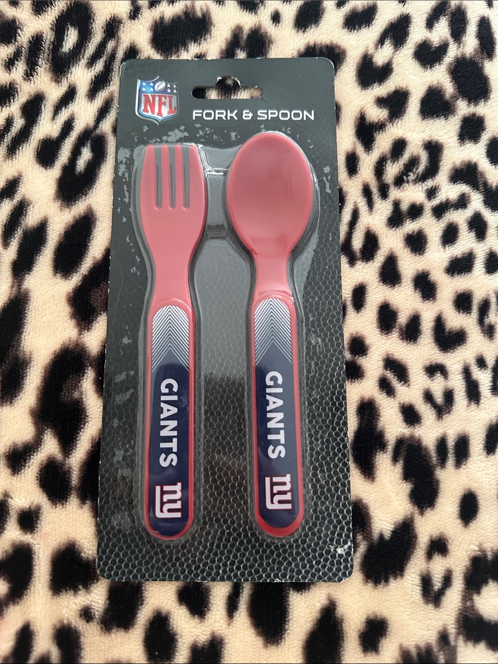 NFL NY Giants fork & spoon 3+ baby